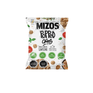 Mizos Popped Chips de lentejas con tomate y albahaca 20g