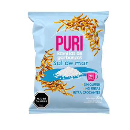Purinsnacks Ramitas Saladas | Snack saludable de garbanzos y sal de mar