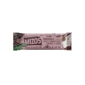 Barrita natural cacao coco 35g Mizos