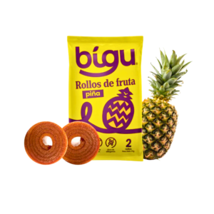 Rollitos de fruta Piña 25g Bigu