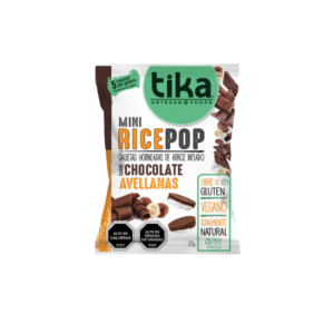 Mini rice pop chocolate avellana 22g Tika