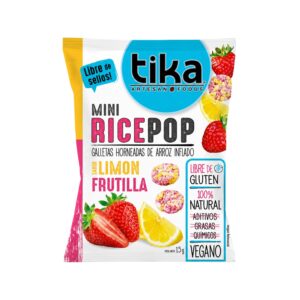 Mini rice pop limón frutilla 15g Tika