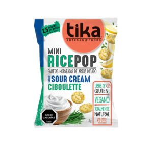 Mini rice pop sour cream ciboulette 15g Tika