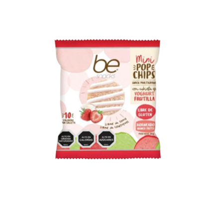 Mini Pops multigrano con cubierta de yogurt frutilla 25g Be Cookies