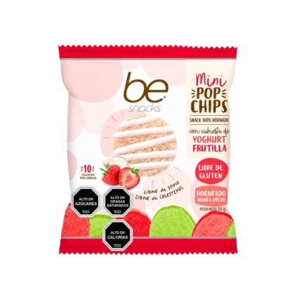 Mini Pops multigrano con cubierta de yogurt frutilla 25g Be Cookies