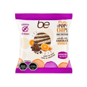 Mini Pops multigrano con cubierta de chocolate naranja 25g Be Cookies