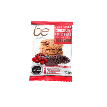 Galletón frutos rojos con chips de chocolate 40g Be Cookies