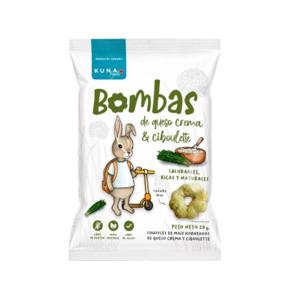 Bombas Queso Crema y Ciboulette 20g Kuna Foods