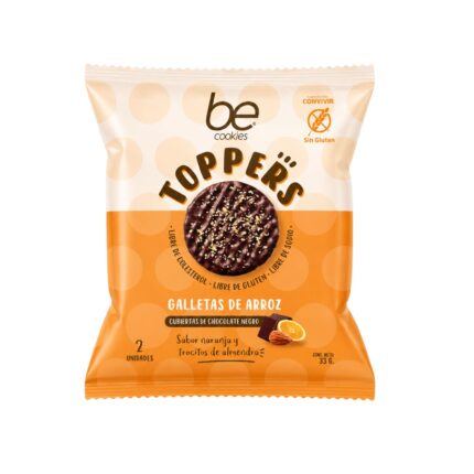 Toppers chocolate naranja y trozos de almendra 33g Be Cookies