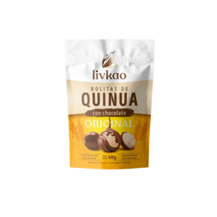 Bolitas de quinoa y maíz cubiertas con chocolate de leche 40g Sunkao