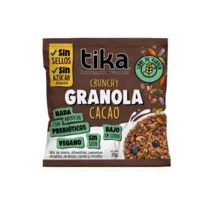 Granola Cereal Salvaje de Avena, Cacao y Semillas 20g | Tika Foods
