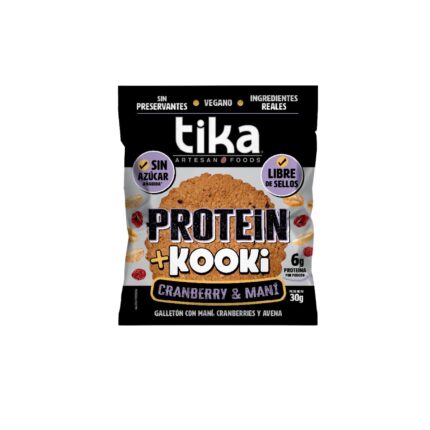 Galletón Protein Cranberry & Maní 30g Tika Kooki