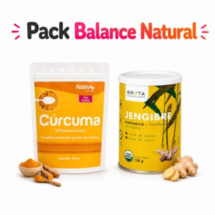 Pack Balance Natural - Cúrcuma + jengibre para rutina funcional
