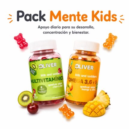 Pack Mente Kids - Omega 3 6 9 + Multivitamínico para niños