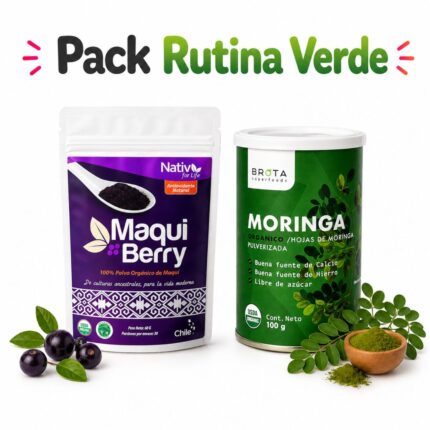 Pack Rutina Verde - Maqui + moringa para superalimentos diarios