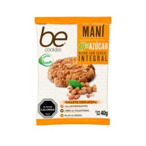 Galletón sin azúcar sabor maní 40g Be Cookies