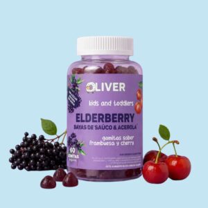 Black Elderberry + Acerola Oliver Kids – Gomitas para niños