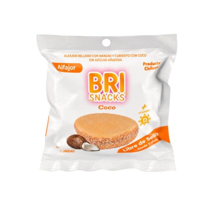 Alfajor Manjar Coco 40g Brisnacks